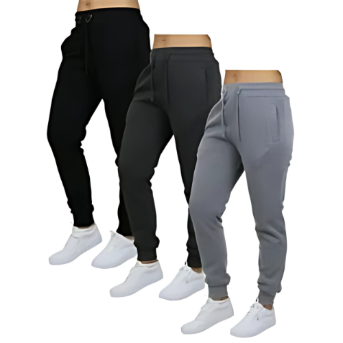 Solid Terry Joggers (3pcs Combo)