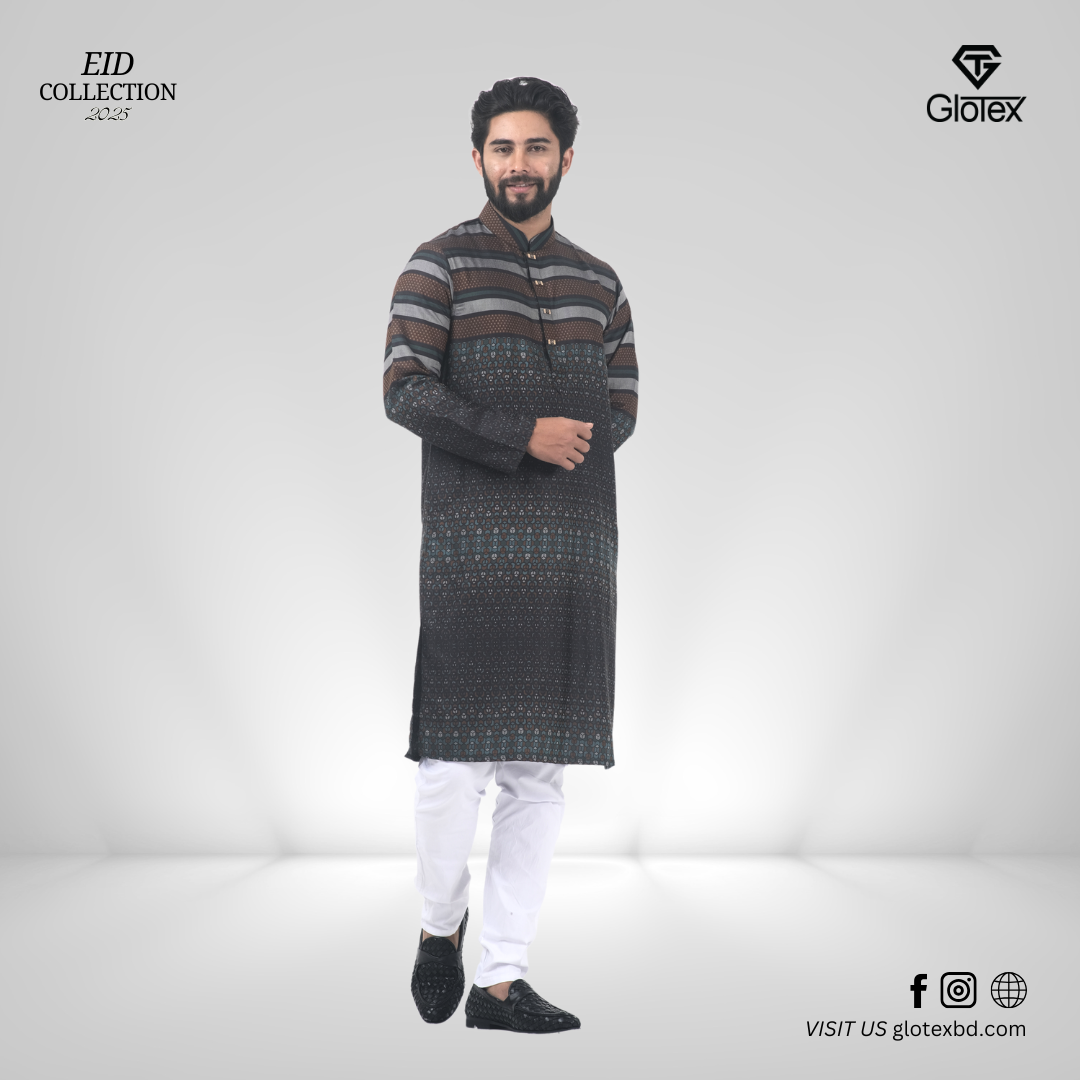 Men's Premium Printed Panjabi (05)