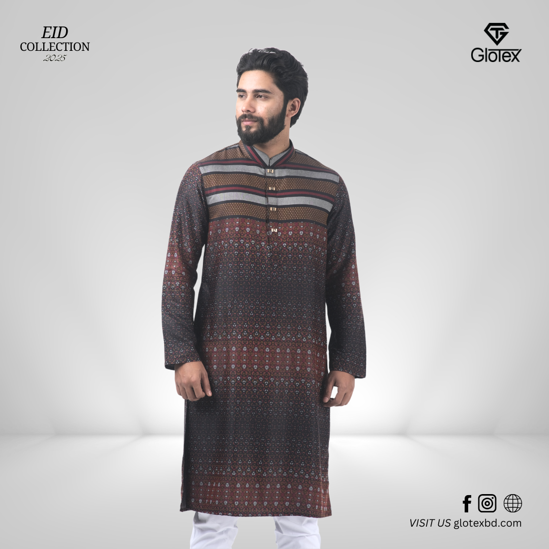 Men's Premium Printed Panjabi (04)